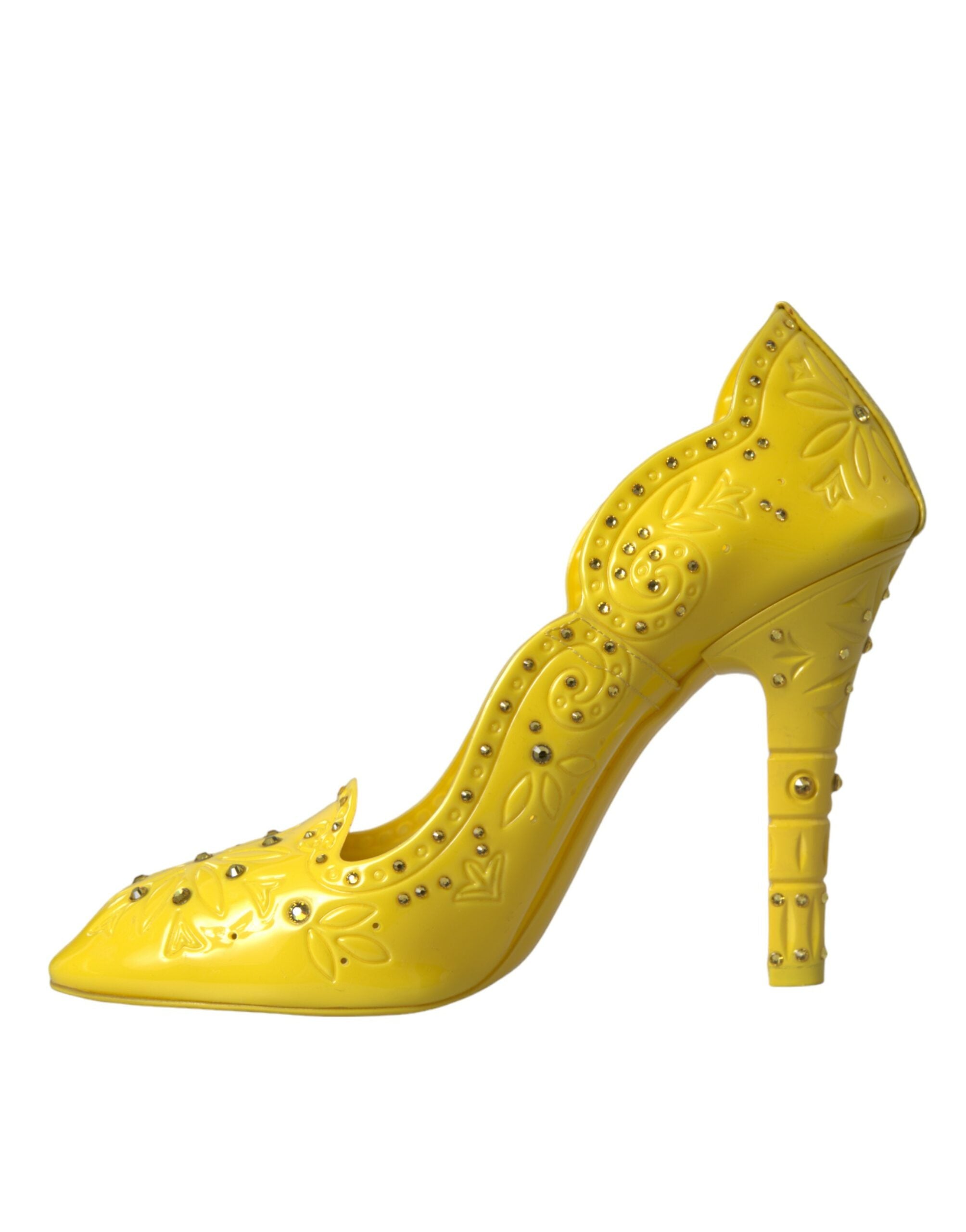 Παπούτσια Dolce &amp; Gabbana Yellow Crystal CINDERELLA Heels Pumps