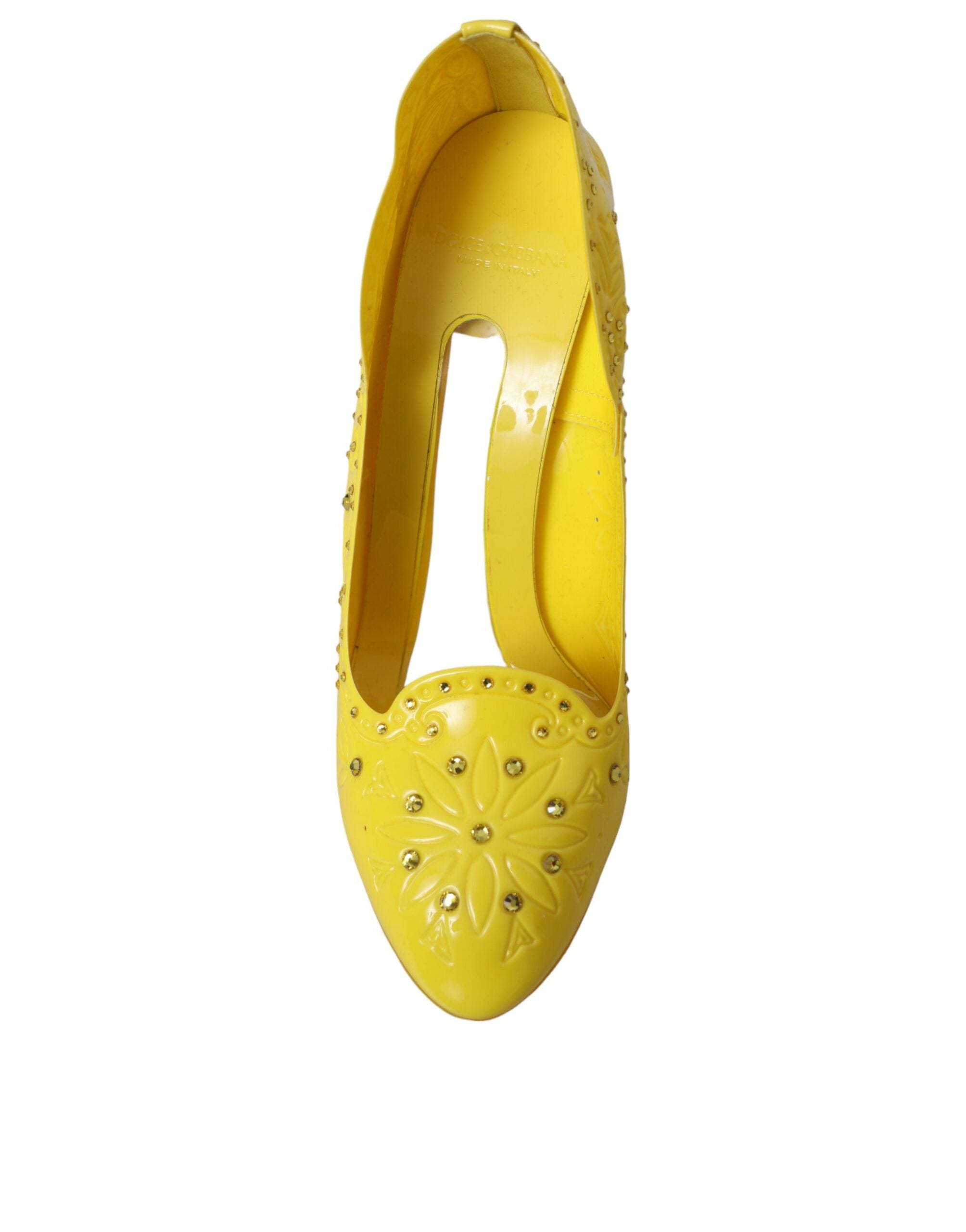 Παπούτσια Dolce &amp; Gabbana Yellow Crystal CINDERELLA Heels Pumps