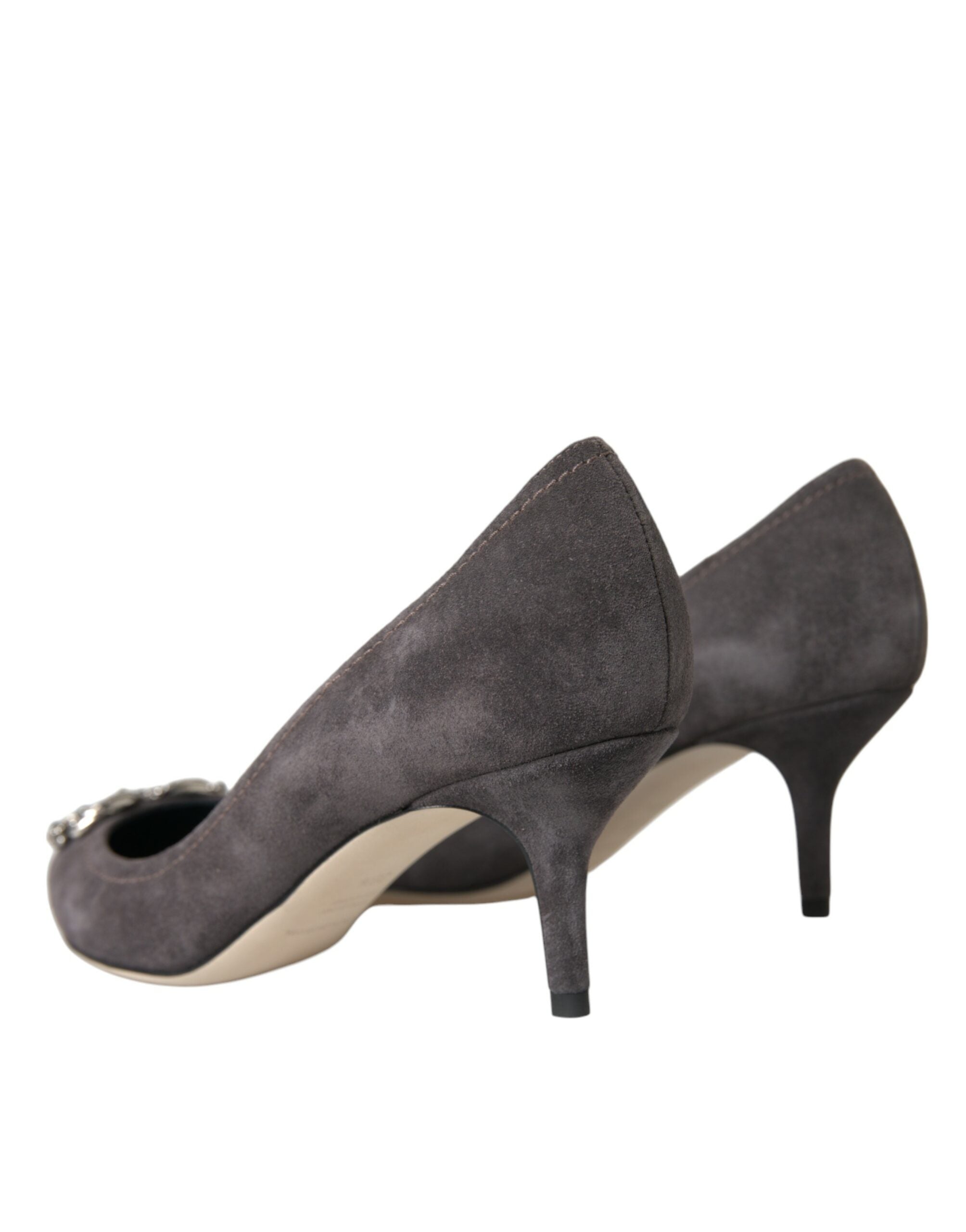 Παπούτσια Dolce &amp; Gabbana Grey Amore Suede Bellucci Heels Pumps