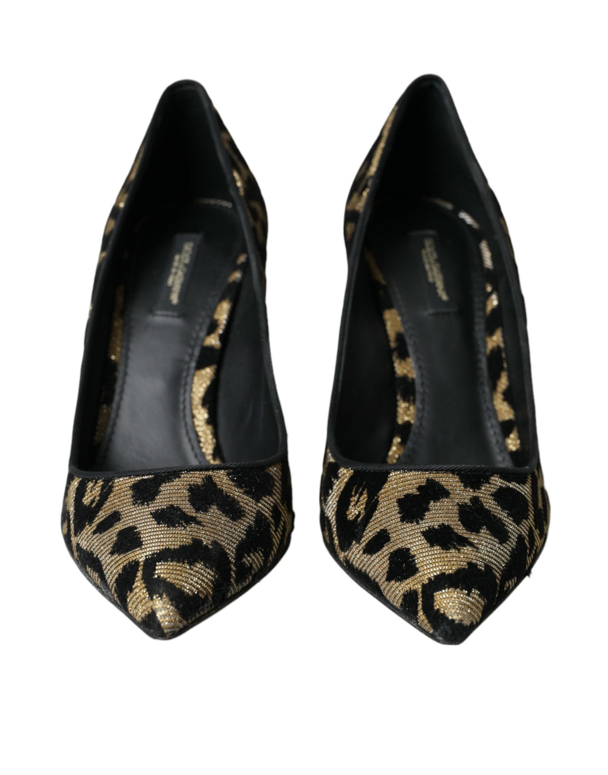 Παπούτσια Dolce &amp; Gabbana Black Gold Leopard Lurex Heels Pumps