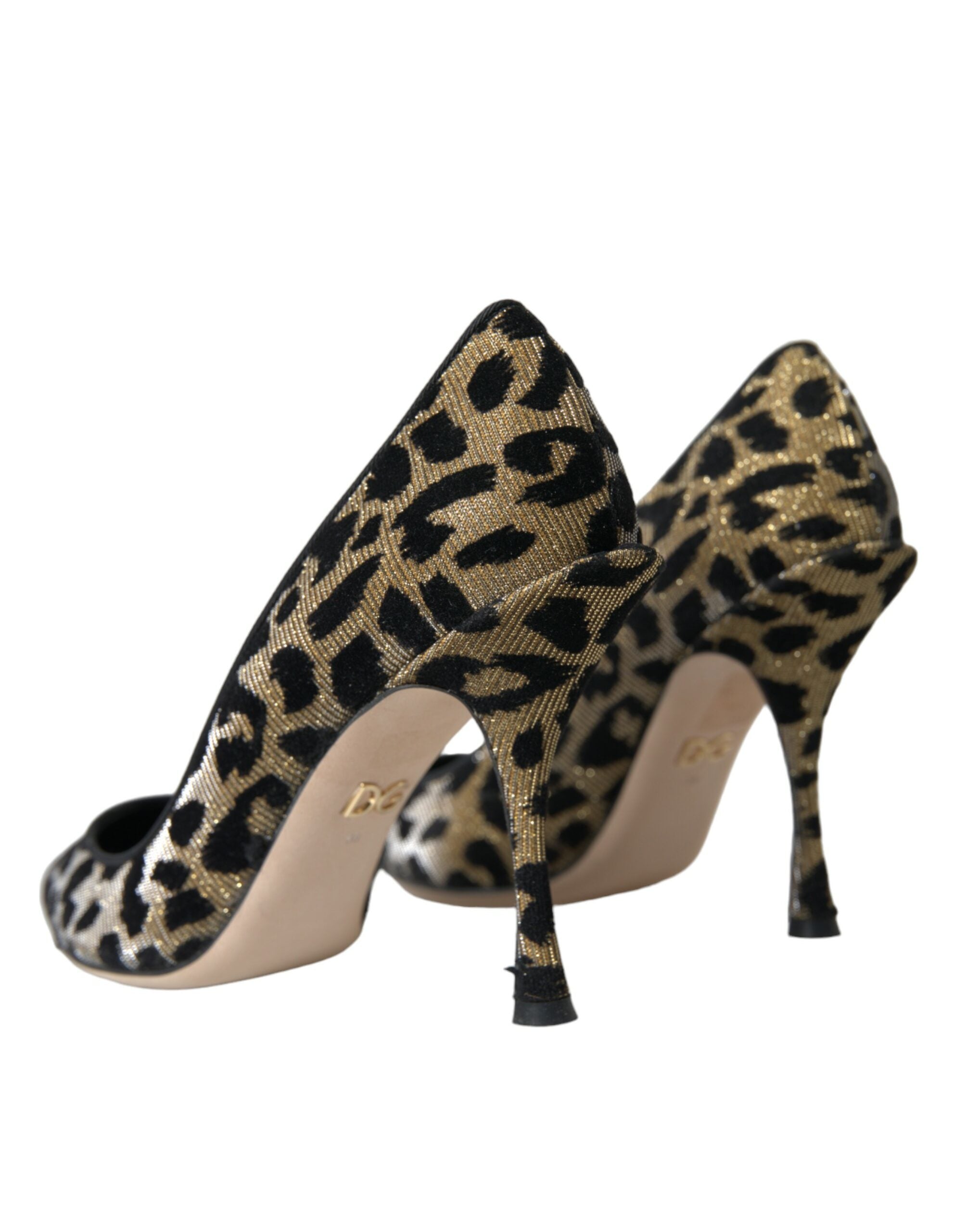 Παπούτσια Dolce &amp; Gabbana Black Gold Leopard Lurex Heels Pumps