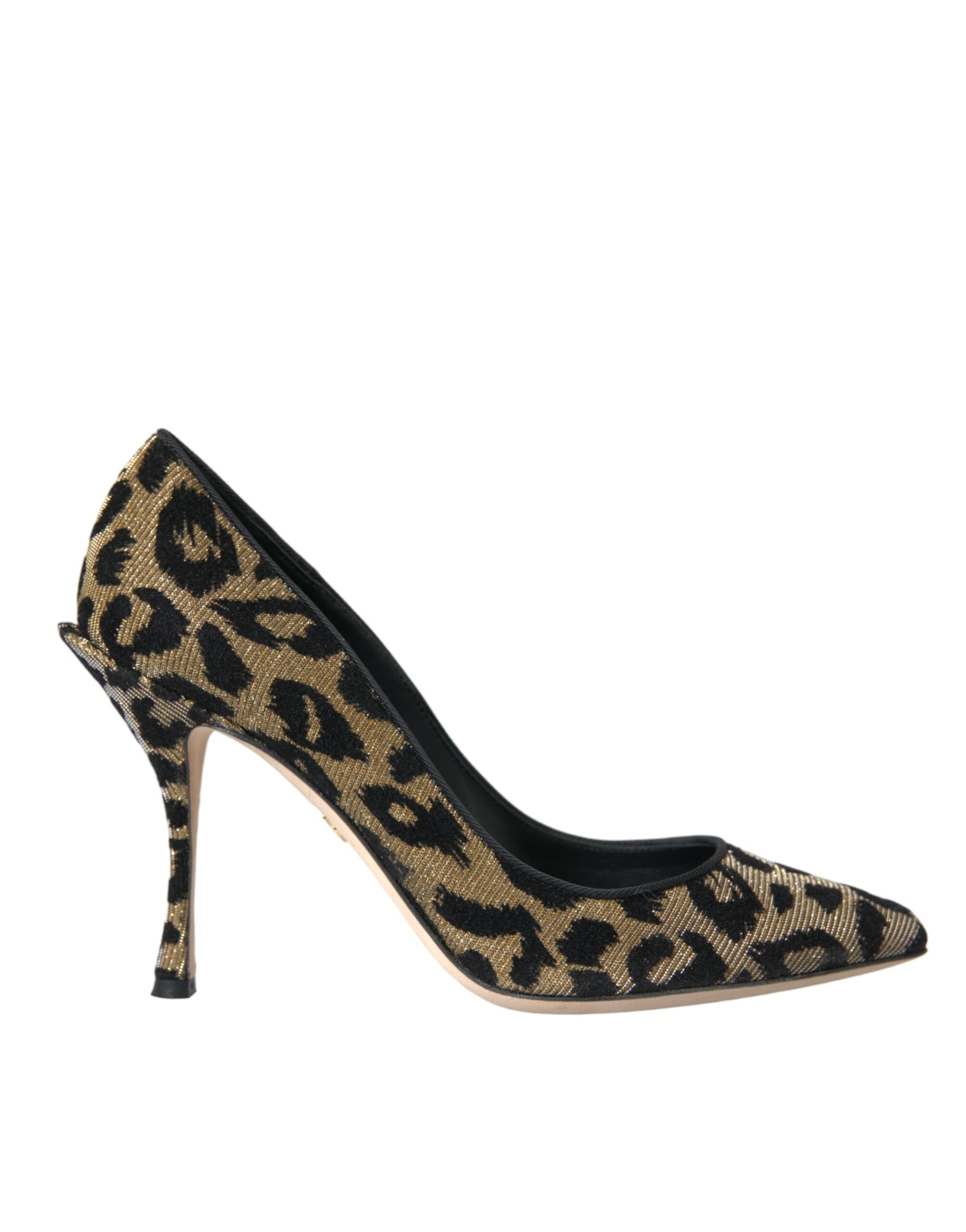 Παπούτσια Dolce &amp; Gabbana Black Gold Leopard Lurex Heels Pumps