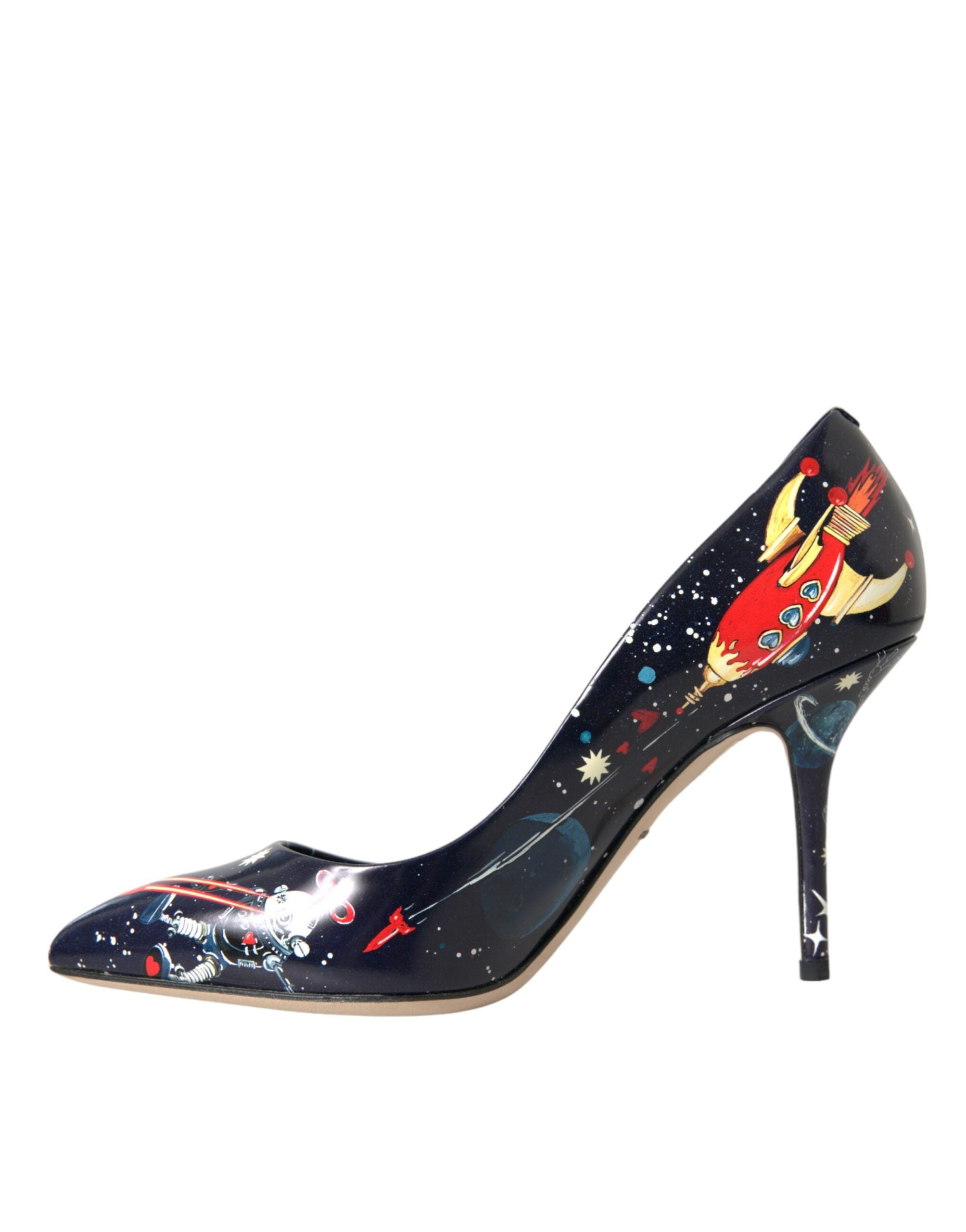 Dolce &amp; Gabbana Blue Space Robot Δερμάτινα Τακούνια Pumps Παπούτσια