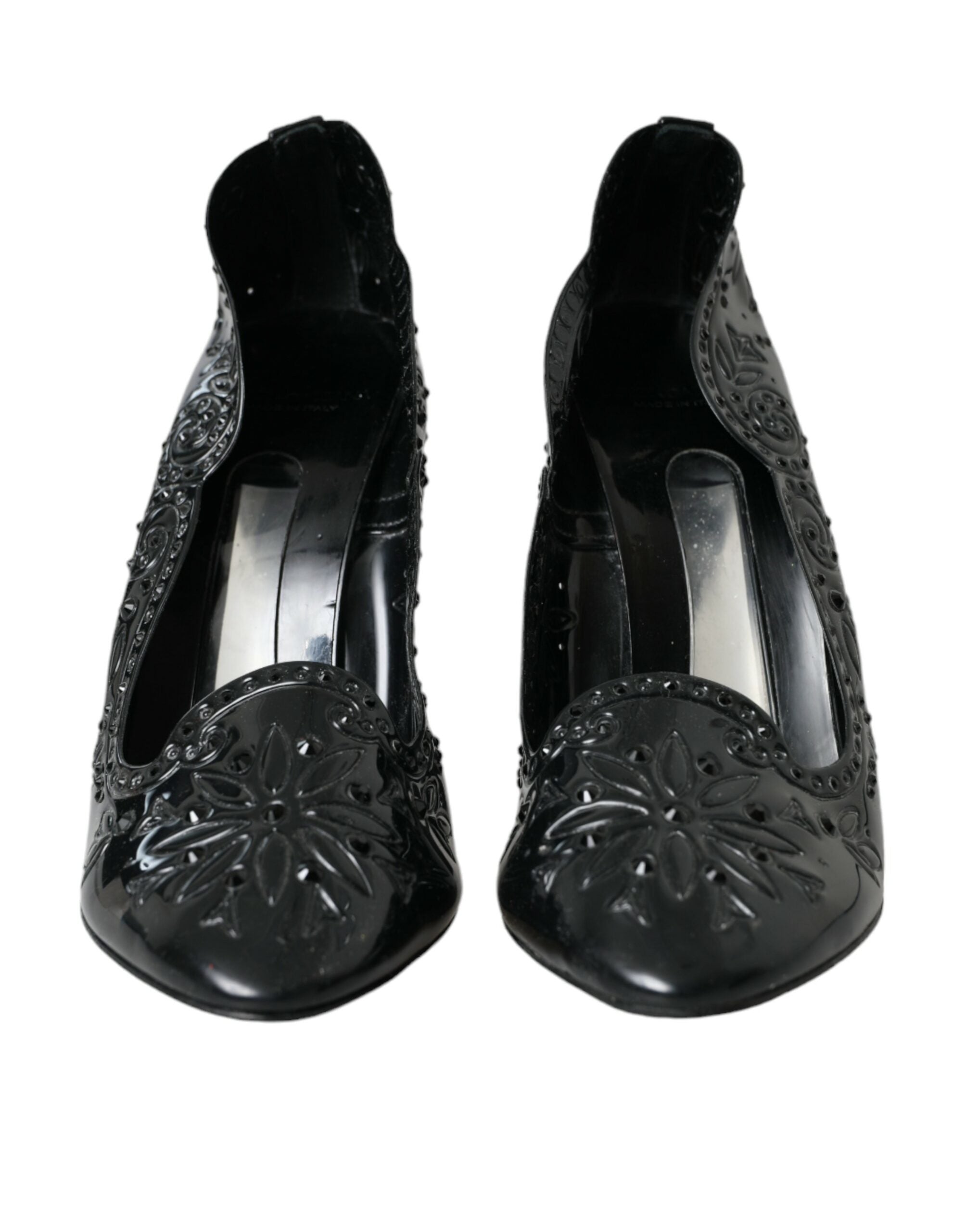 Παπούτσια Dolce &amp; Gabbana Black Crystal CINDERELLA Heels Pumps