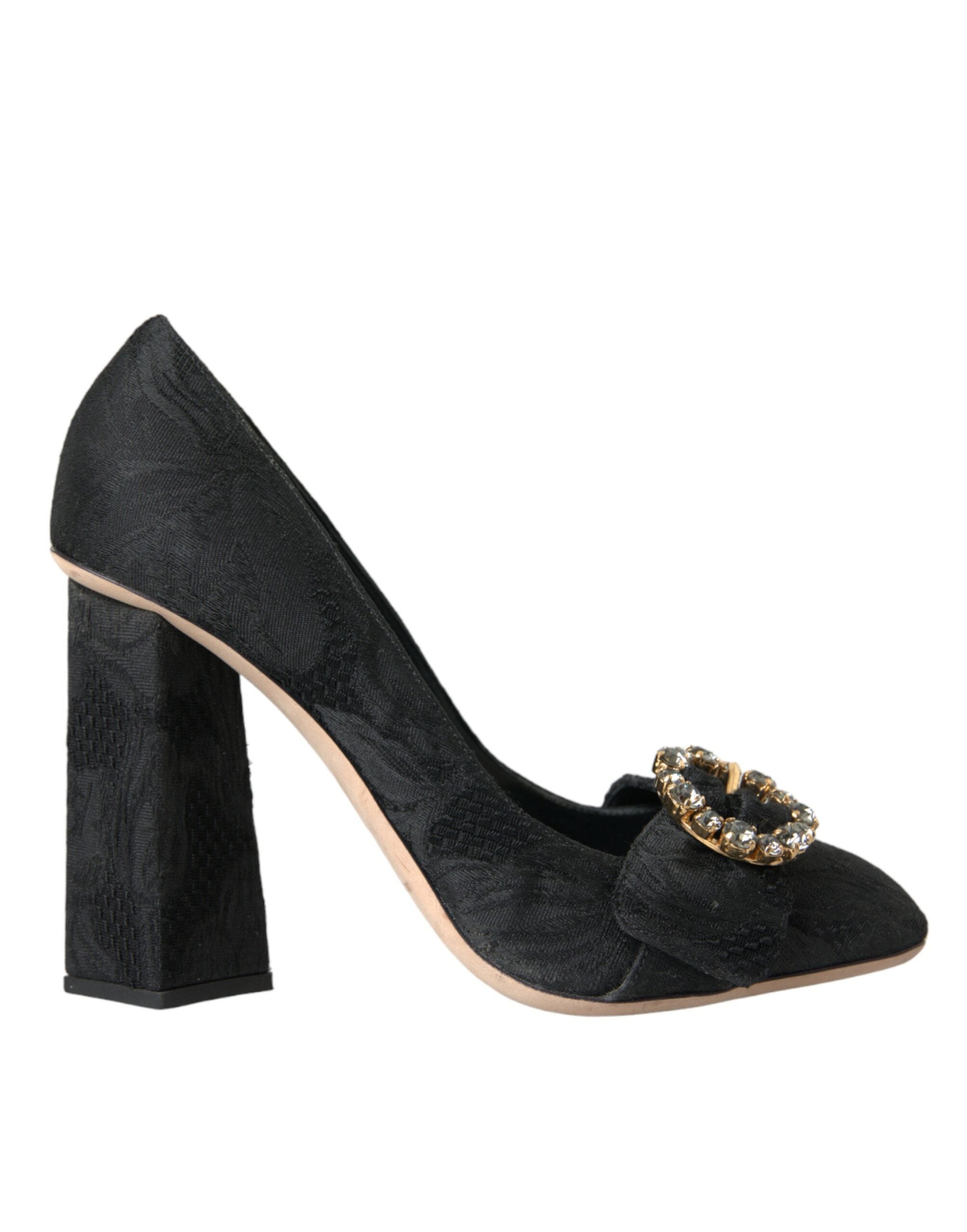 Παπούτσια με τακούνια Dolce &amp; Gabbana Black Brocade Crystals Pumps