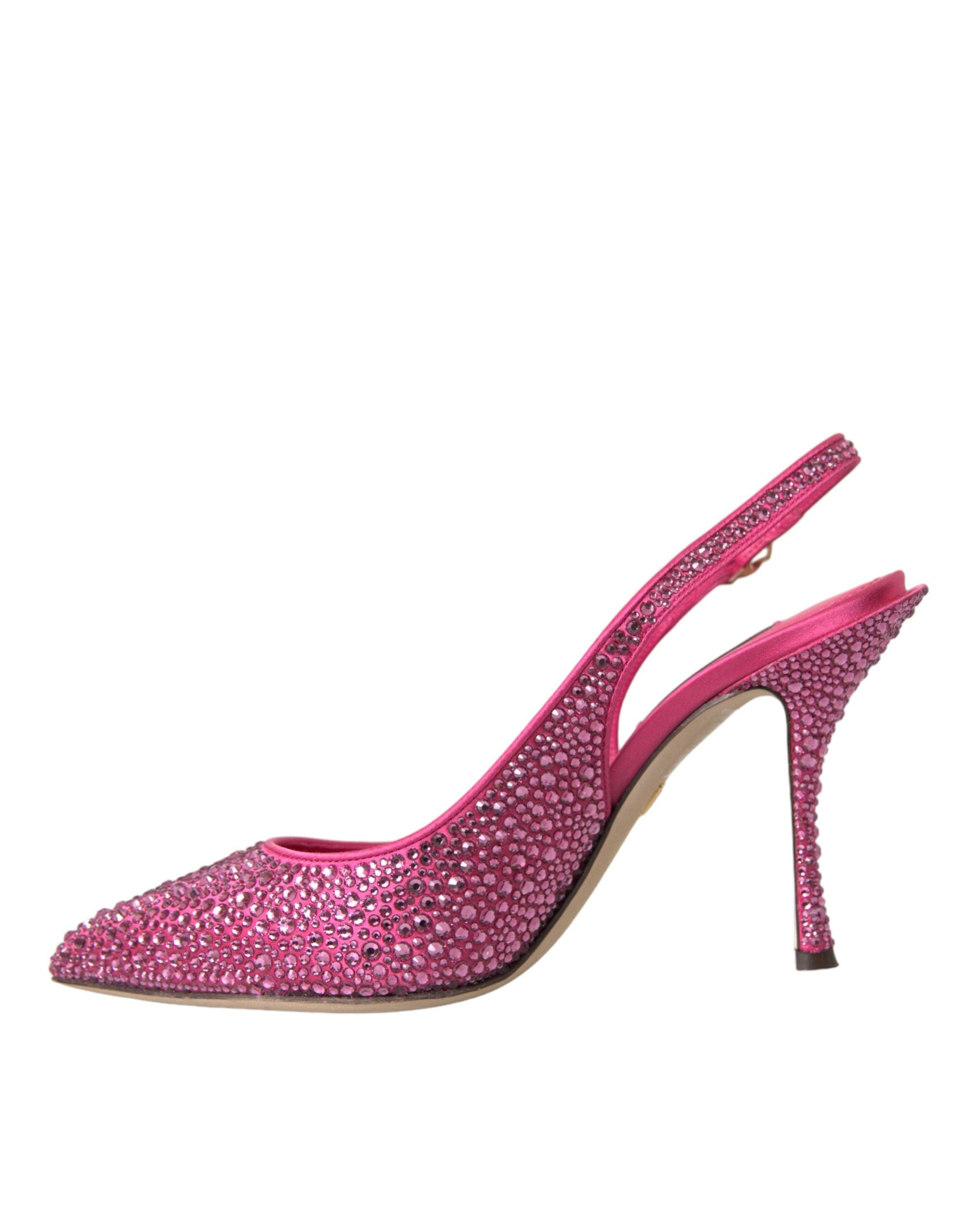 Παπούτσια Dolce &amp; Gabbana Pink Slingbacks Crystal Pumps