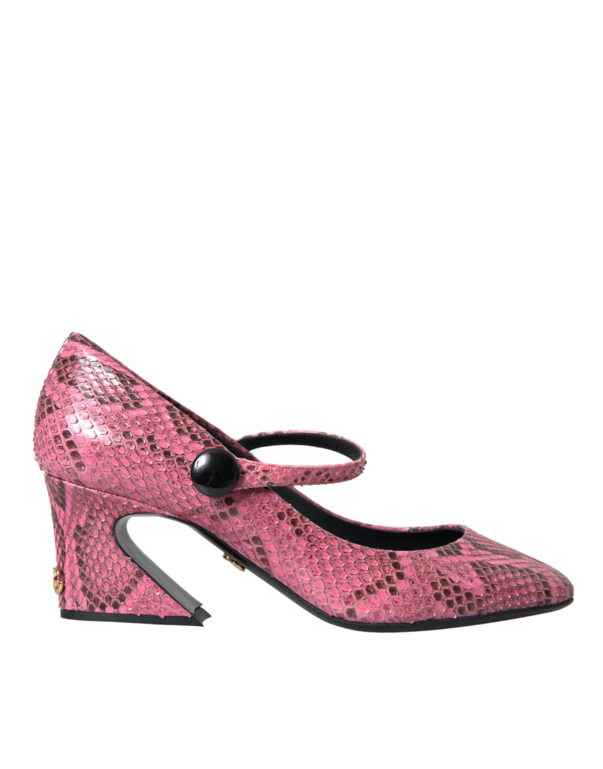 Dolce &amp; Gabbana Pink Python Δερμάτινα παπούτσια Mary Jane Heels