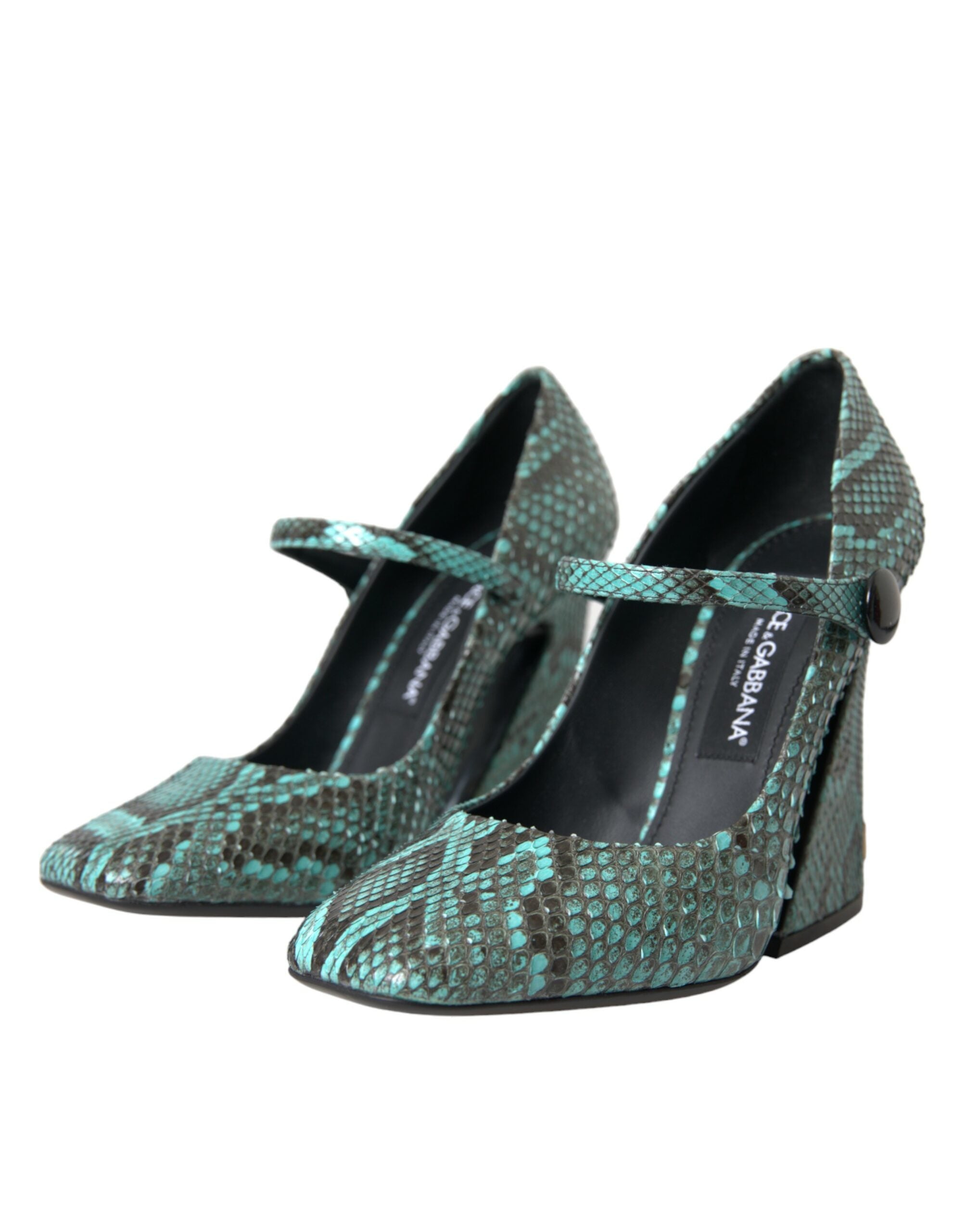 Παπούτσια Dolce &amp; Gabbana Aqua Python Leather Mary Jane Pumps