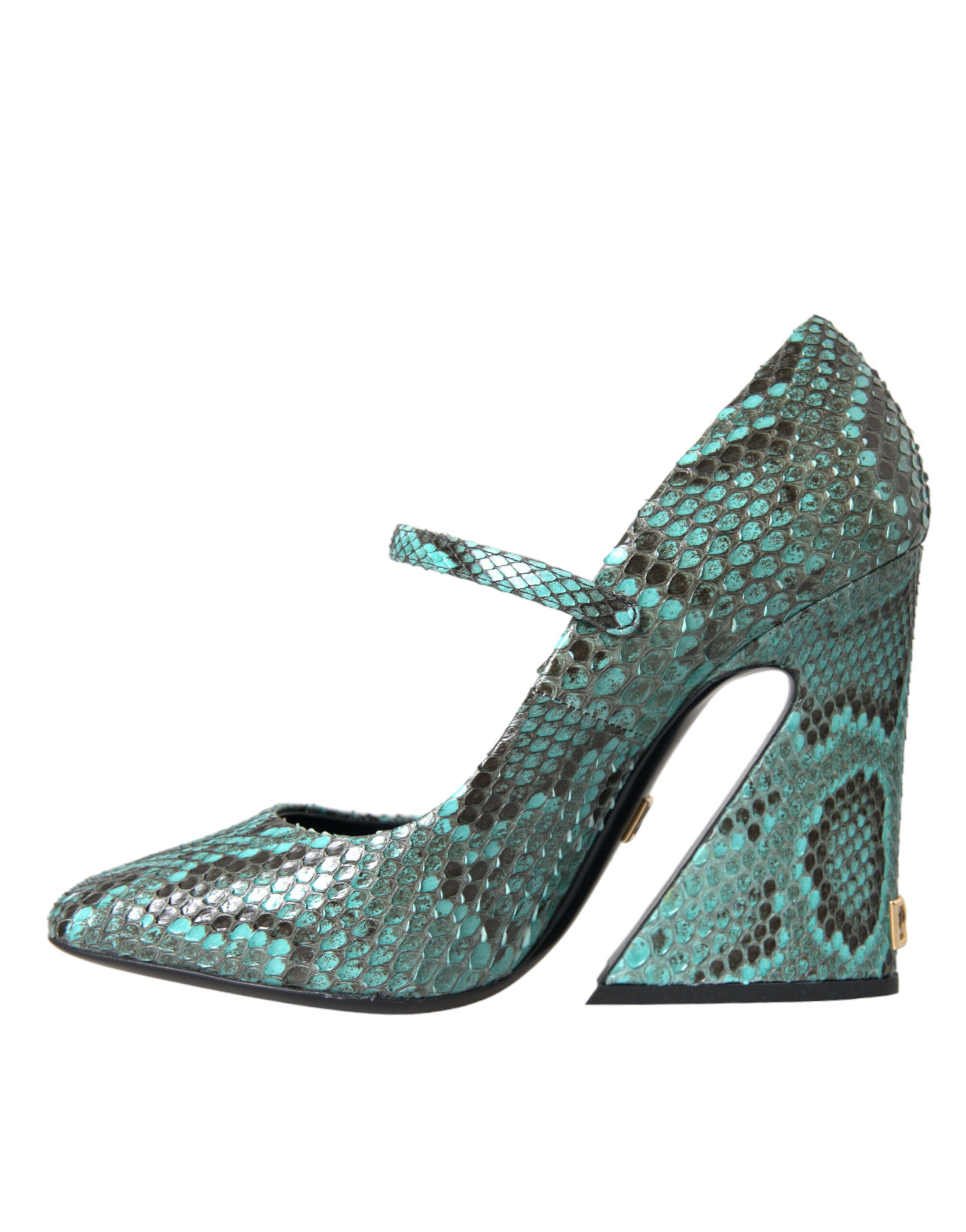 Παπούτσια Dolce &amp; Gabbana Aqua Python Leather Mary Jane Pumps