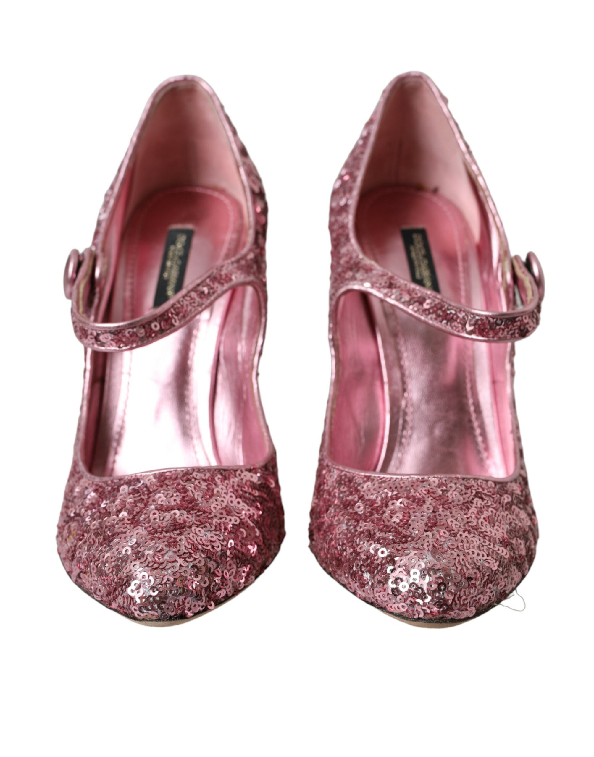 Dolce &amp; Gabbana Pink Sequin Mary Jane Pumps ψηλοτάκουνα παπούτσια