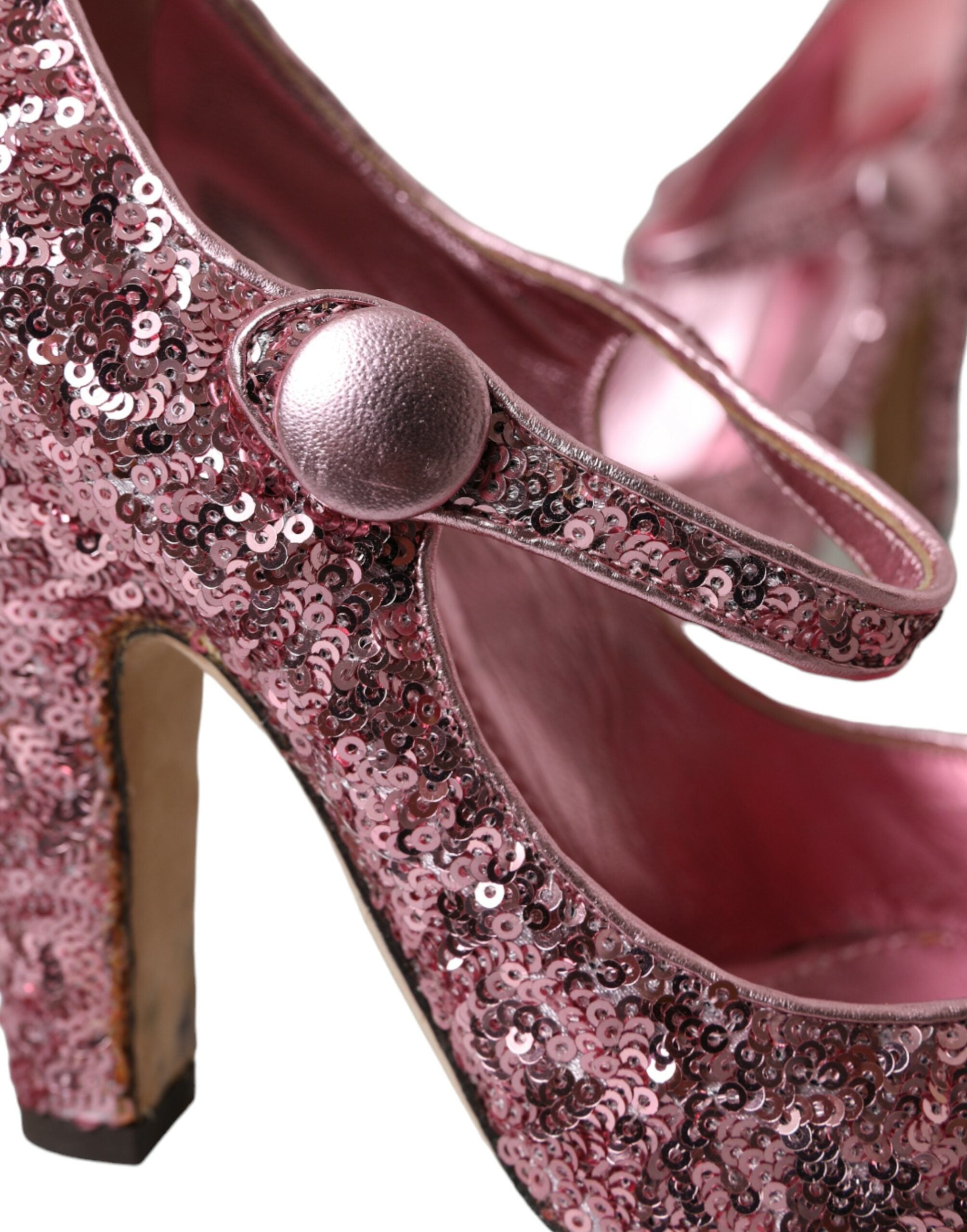 Dolce &amp; Gabbana Pink Sequin Mary Jane Pumps ψηλοτάκουνα παπούτσια