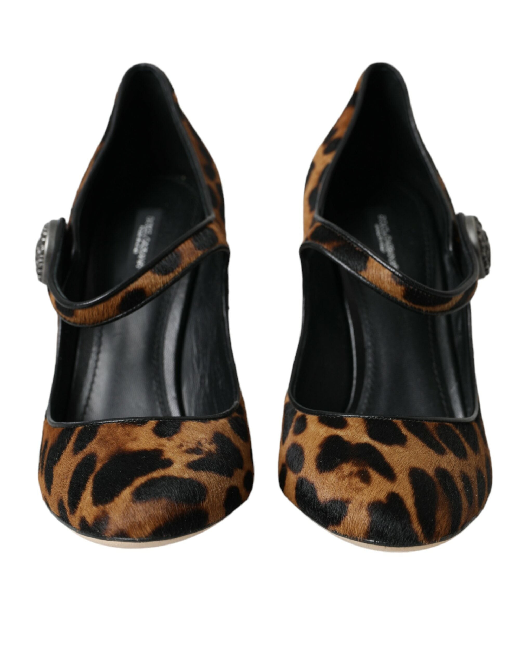 Παπούτσια Dolce &amp; Gabbana Brown Leopard Calf Hair Mary Jane Pumps