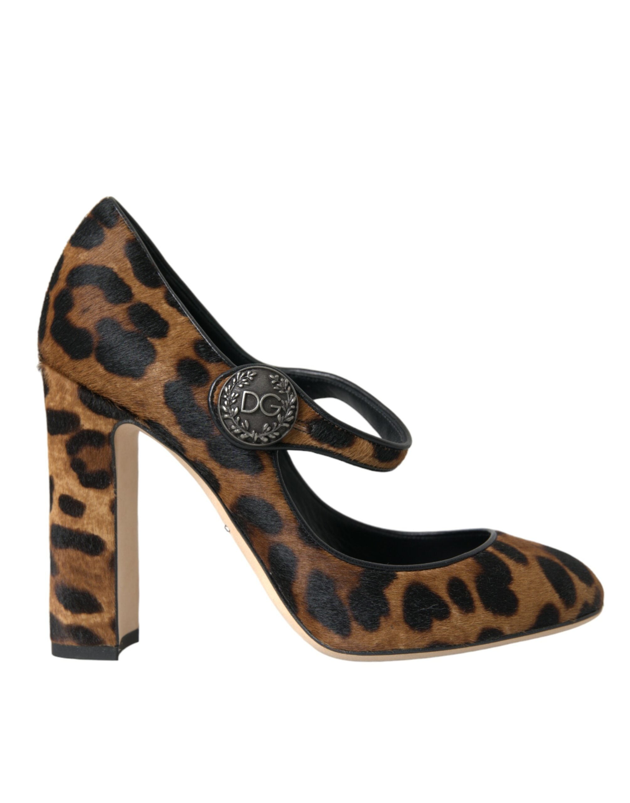 Παπούτσια Dolce &amp; Gabbana Brown Leopard Calf Hair Mary Jane Pumps