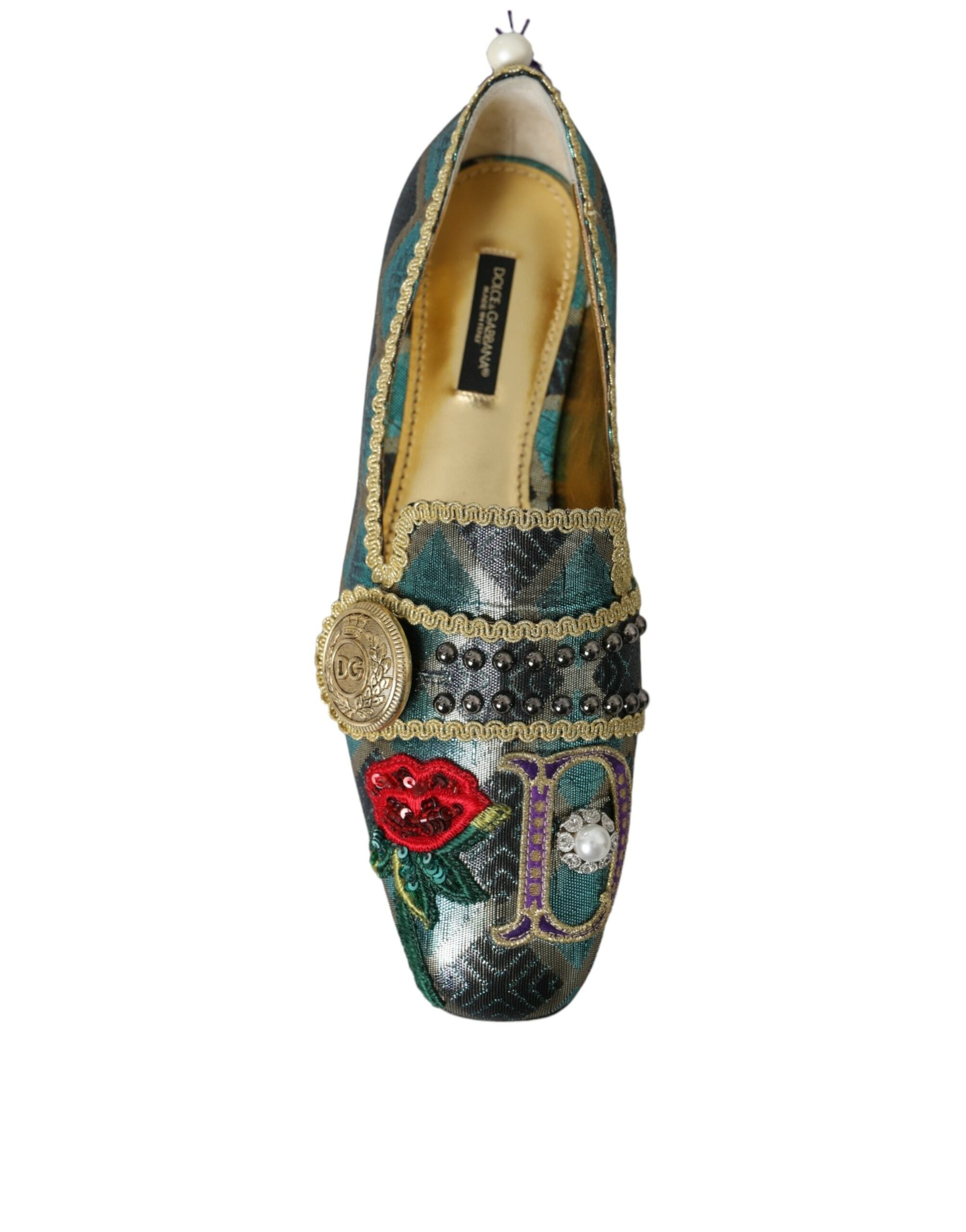 Dolce &amp; Gabbana Πολύχρωμα Ζακάρ Διακοσμημένα Παπούτσια Loafers