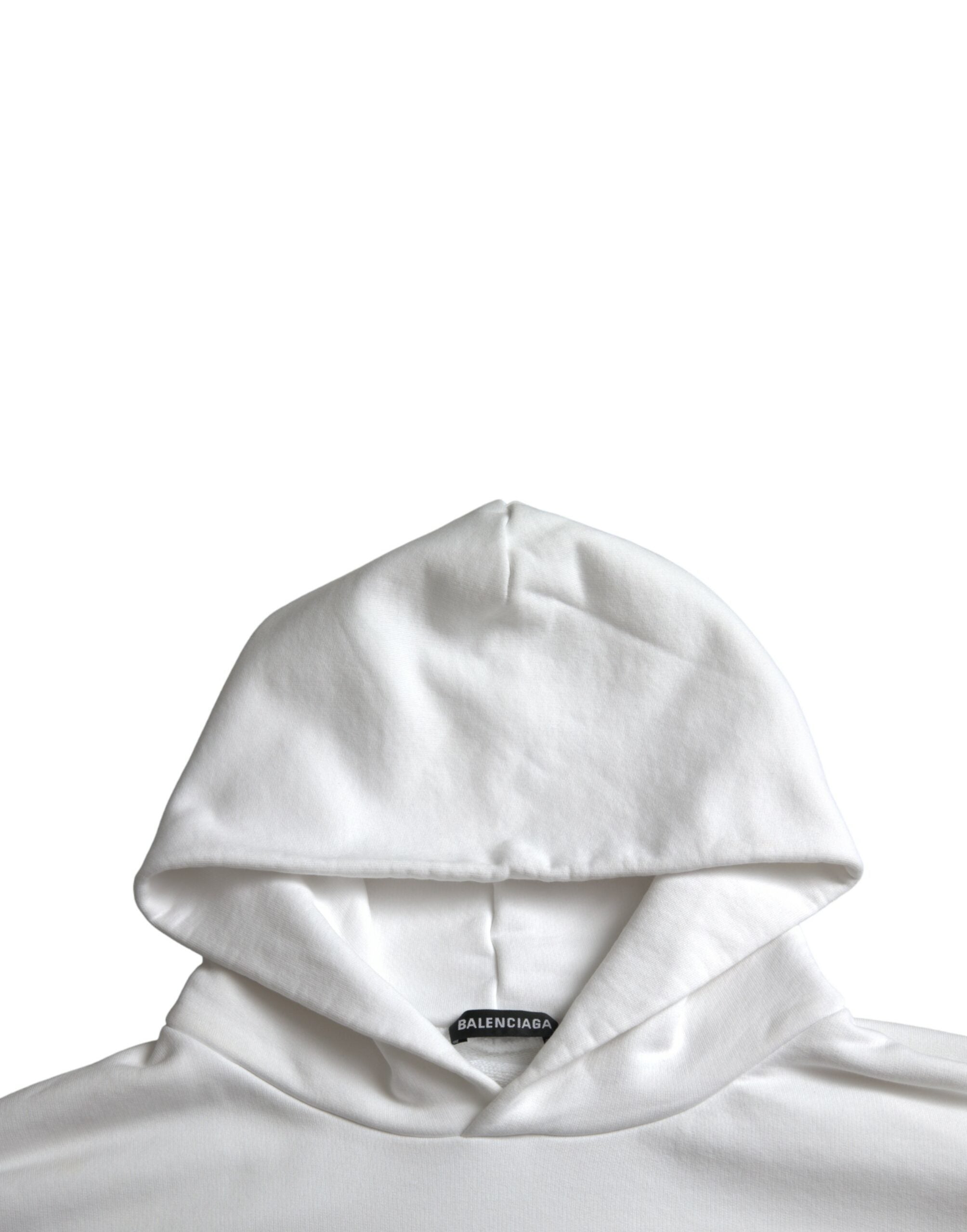 Πουλόβερ πουλόβερ με κουκούλα Balenciaga White Cotton Logo