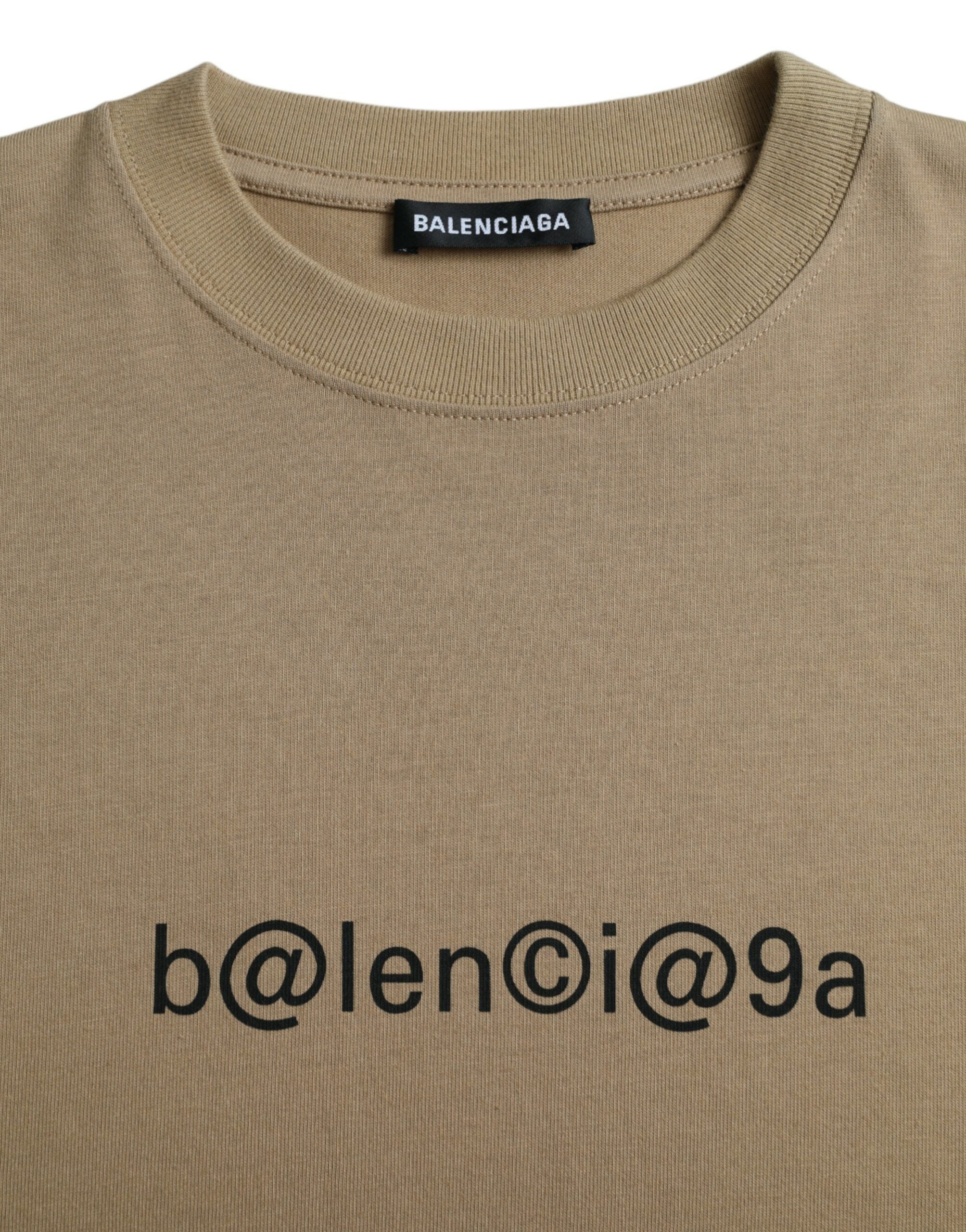 Μπλουζάκι Balenciaga Brown Cotton Symbolic Jersey Vintage Crew Neck