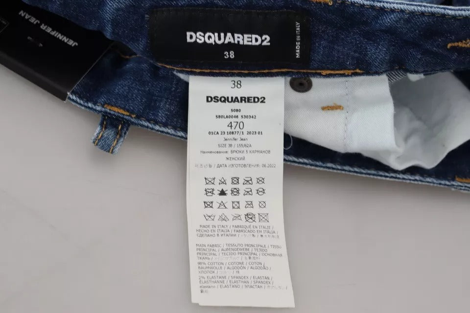 Dsquared² Μπλε εικονίδιο Χαμηλής μέσης Skinny Jennifer Jenim Jeans