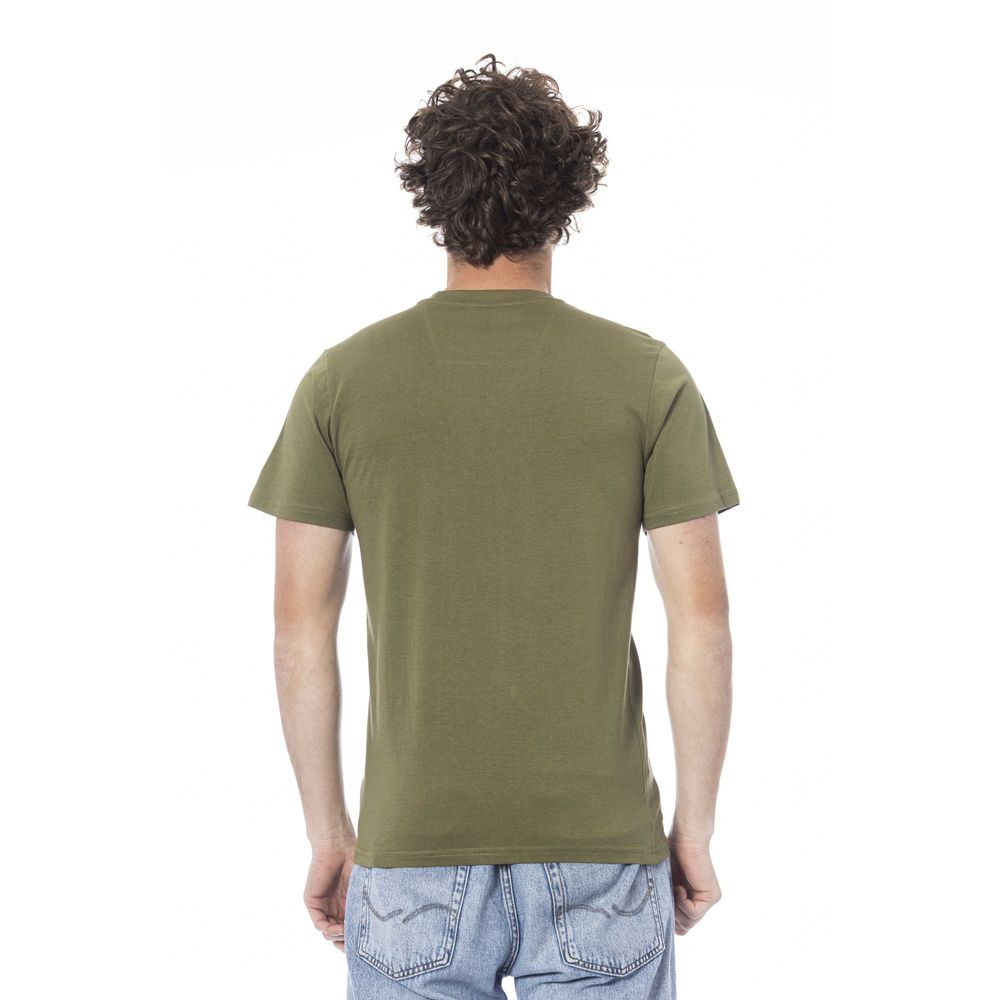 Cavalli Class Green Cotton Men T-Shirt