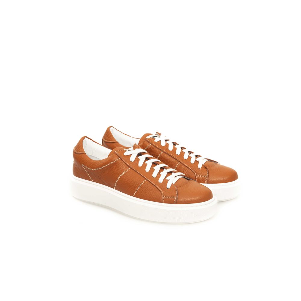 Cerruti 1881 Orange COW Δερμάτινο Sneaker