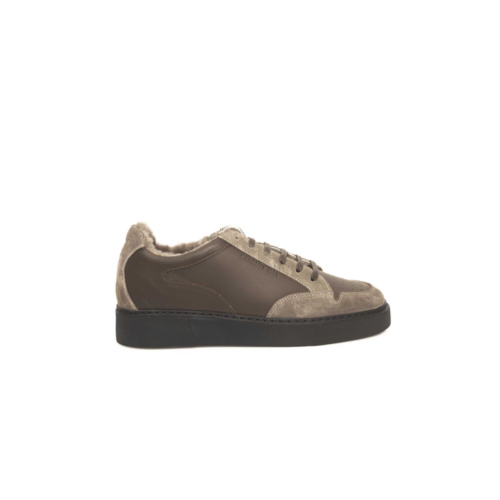 Cerruti 1881 Beige Δερμάτινο Sneaker COW