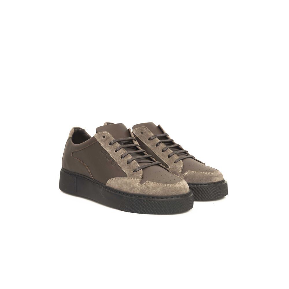 Cerruti 1881 Beige Δερμάτινο Sneaker COW