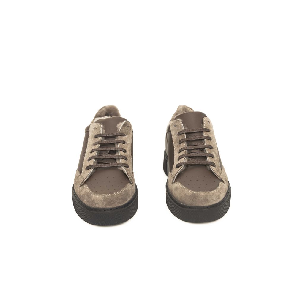 Cerruti 1881 Beige Δερμάτινο Sneaker COW