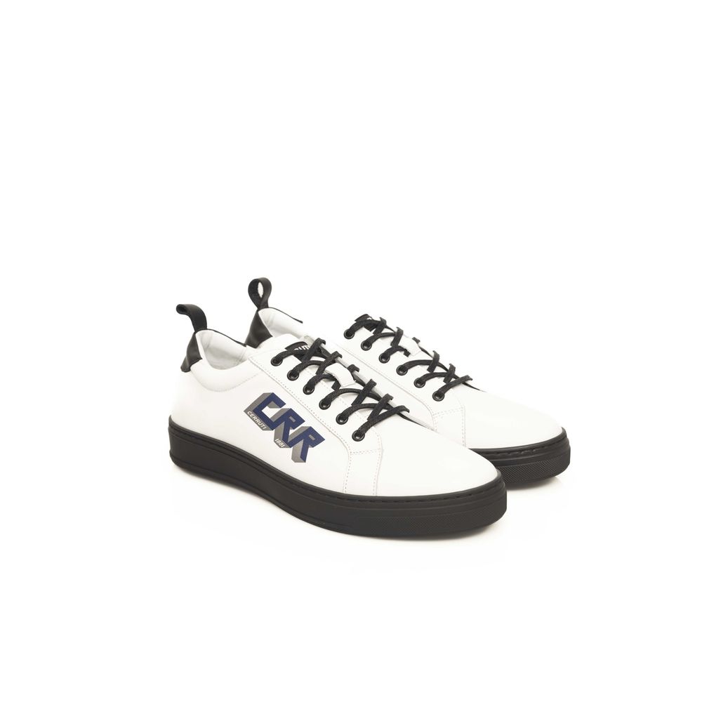 Cerruti 1881 White COW Δερμάτινο Sneaker