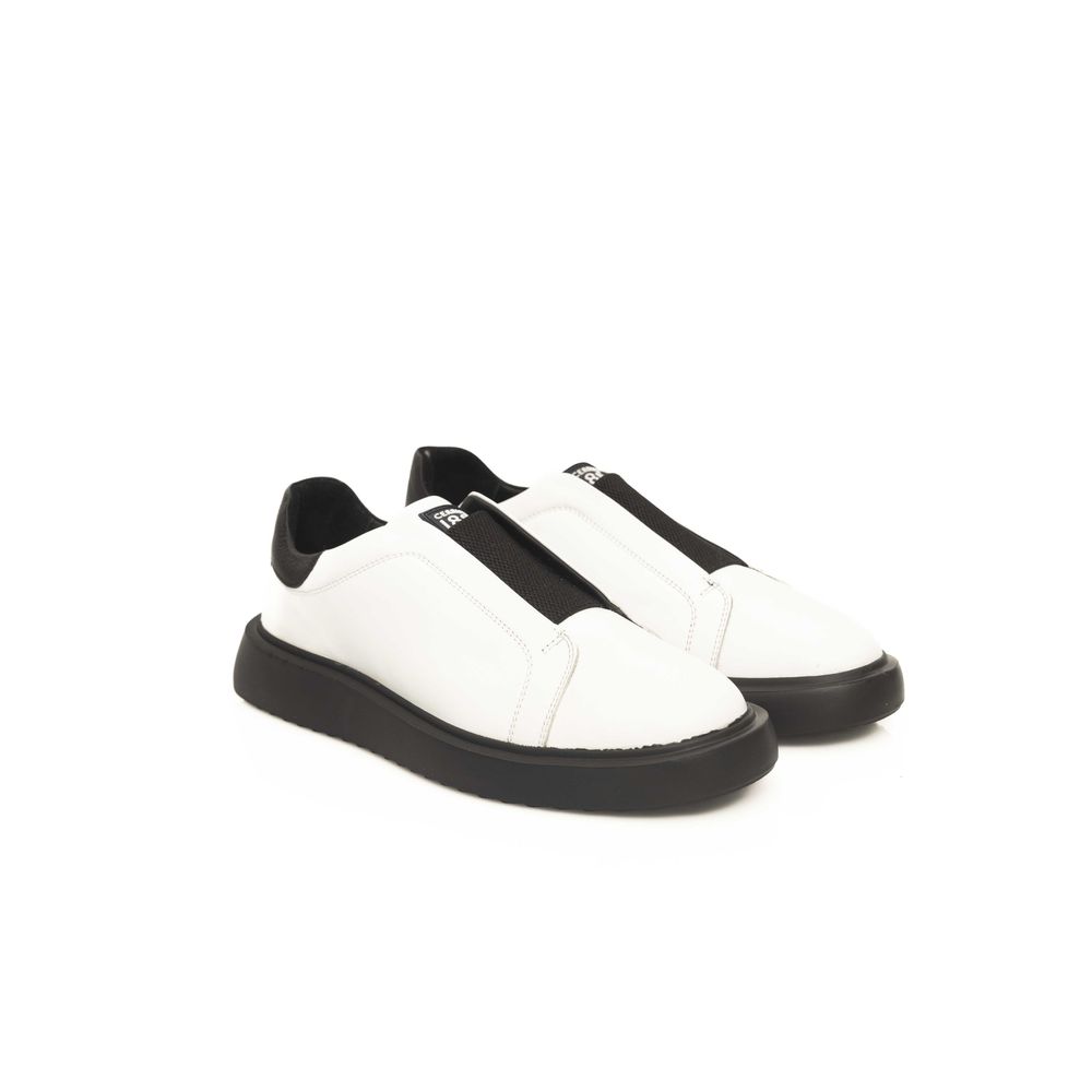 Cerruti 1881 White CALF Δερμάτινο Sneaker