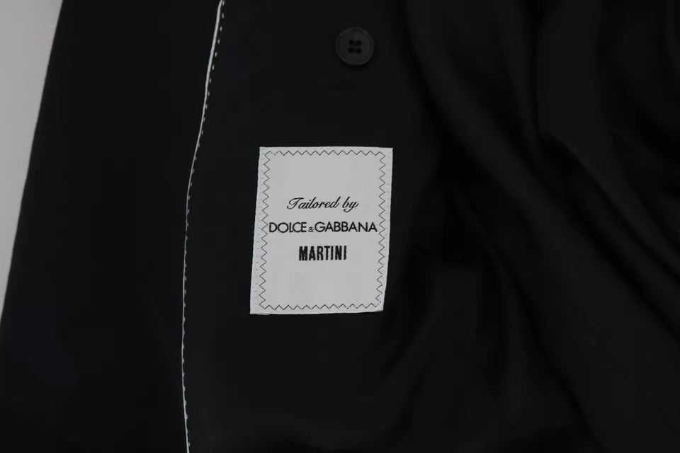 Dolce &amp; Gabbana Black Slim Jacket Coat MARTINI Blazer