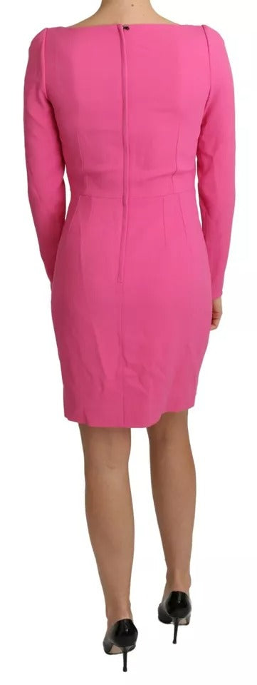 Μίνι φόρεμα από ρεγιόν Dolce &amp; Gabbana Pink Plunging Bodycon με θήκη