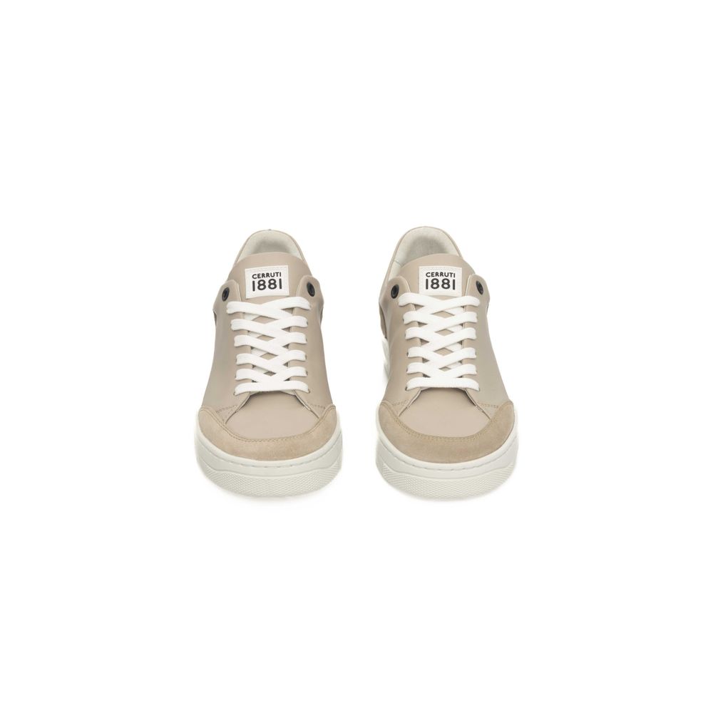 Cerruti 1881 Beige Δερμάτινο Sneaker COW