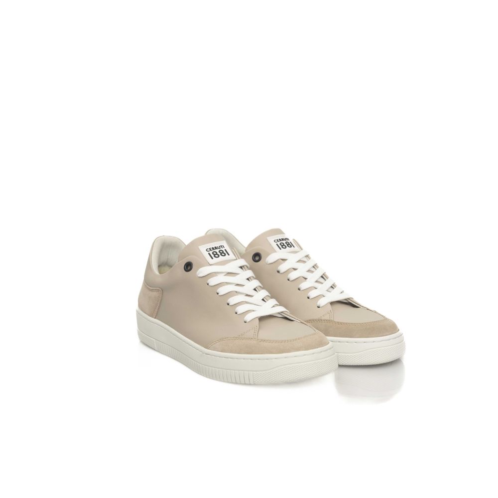 Cerruti 1881 Beige Δερμάτινο Sneaker COW