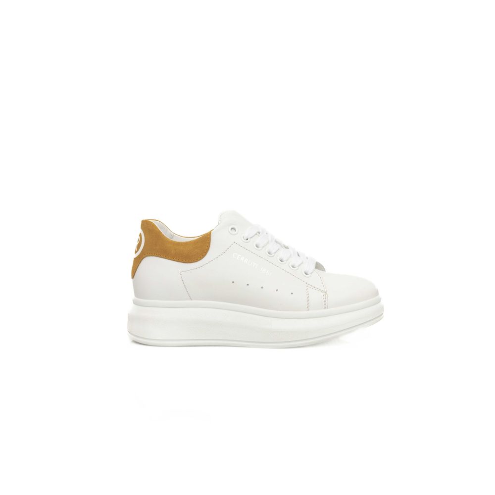 Cerruti 1881 White COW Δερμάτινο Sneaker