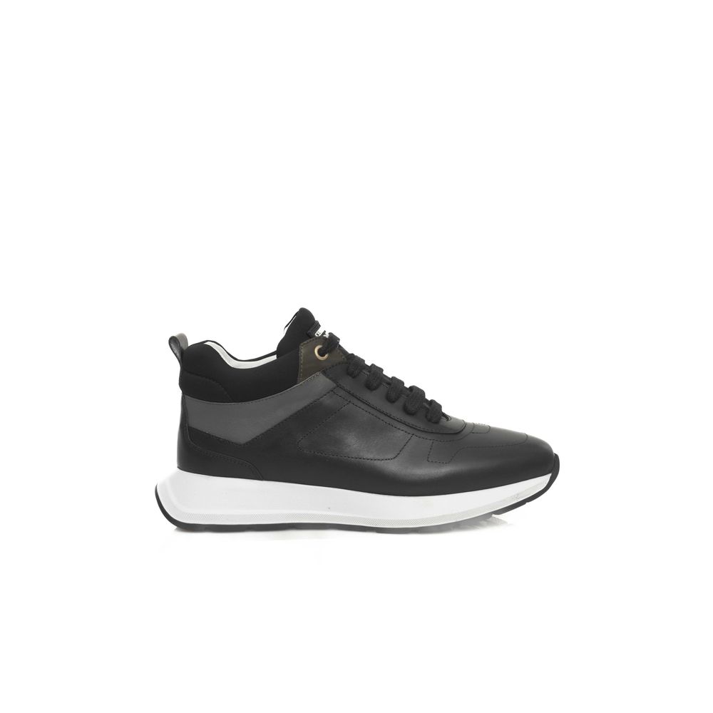 Cerruti 1881 Μαύρο Δερμάτινο Sneaker COW