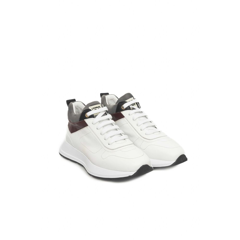 Cerruti 1881 White COW Δερμάτινο Sneaker