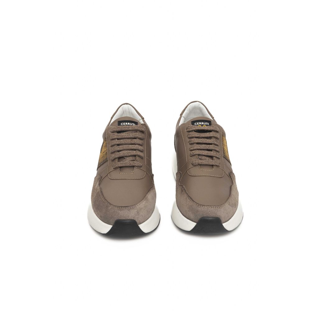 Cerruti 1881 Beige Δερμάτινο Sneaker COW