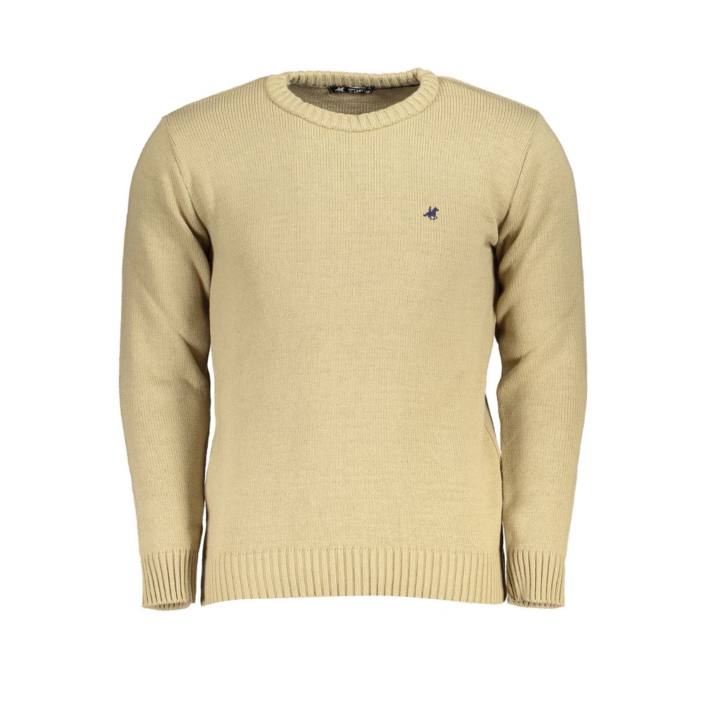 Πουλόβερ US Grand Polo Beige από ύφασμα