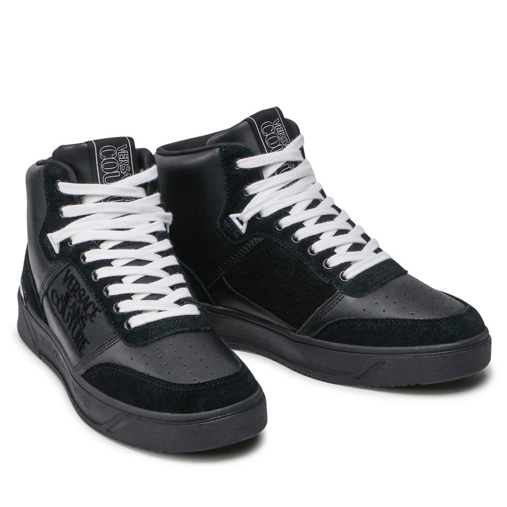 Versace Jeans Μαύρο Δερμάτινο Di Calfskin Sneaker