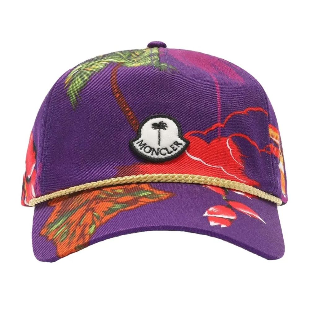 Moncler x Palm Angels Purple Cotton Hats & Cap