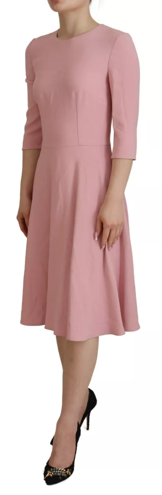 Φόρεμα Dolce &amp; Gabbana Pink Flare Viscose 3/4 σε γραμμή Α