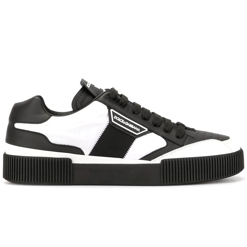 Dolce &amp; Gabbana Black Leather Di Calfskin Sneaker