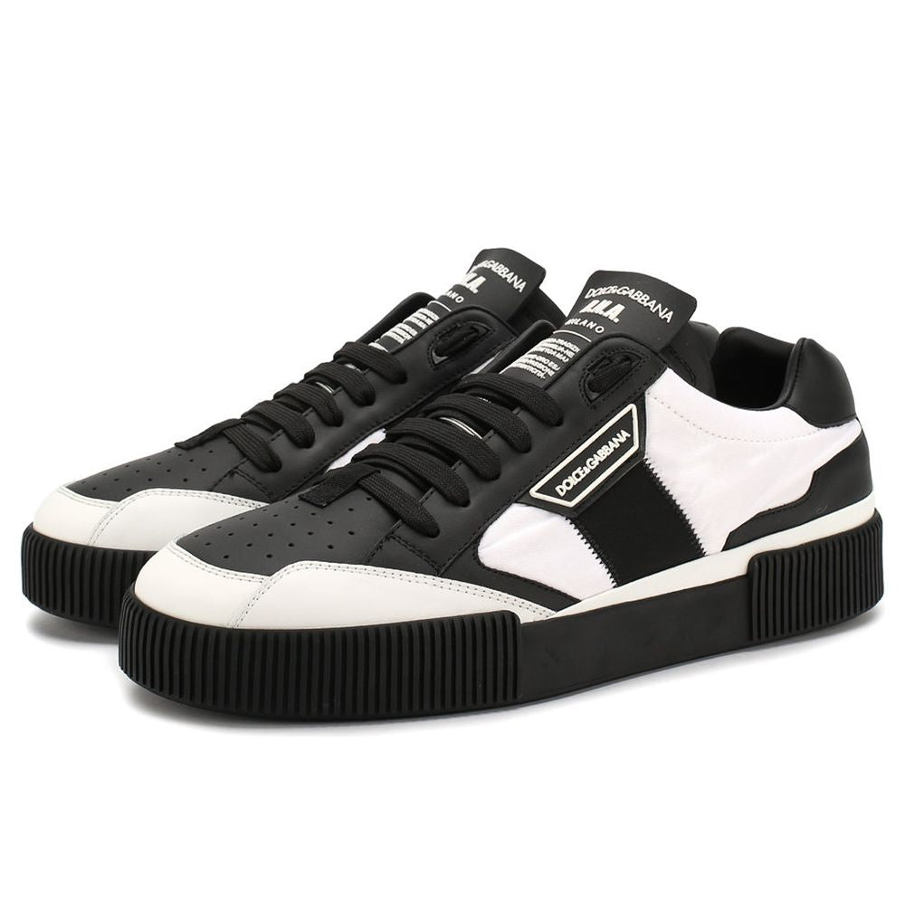 Dolce &amp; Gabbana Black Leather Di Calfskin Sneaker