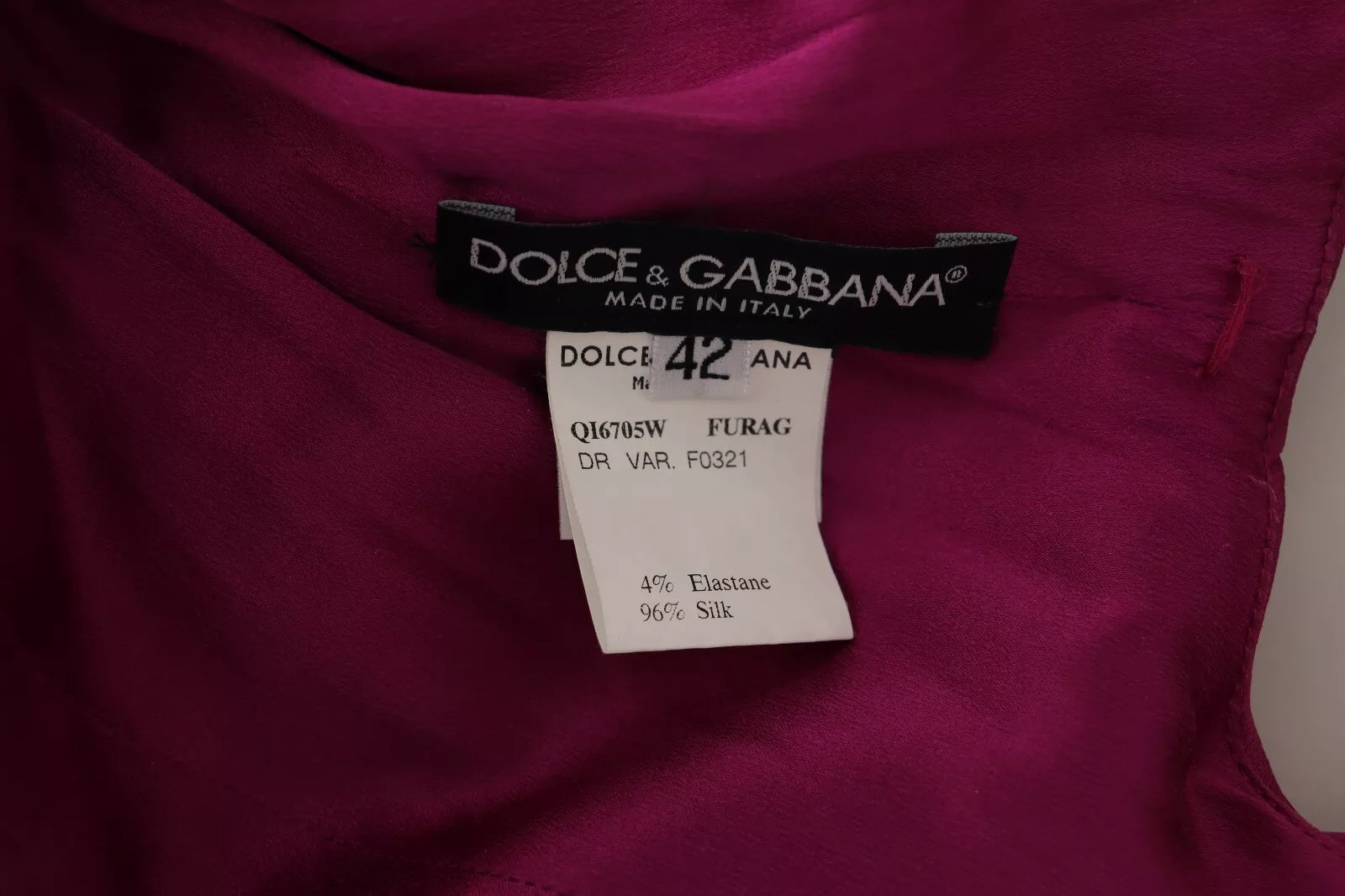 Φόρεμα με θήκη Dolce &amp; Gabbana Mermaid Fuchsia Silk Stretch Gown