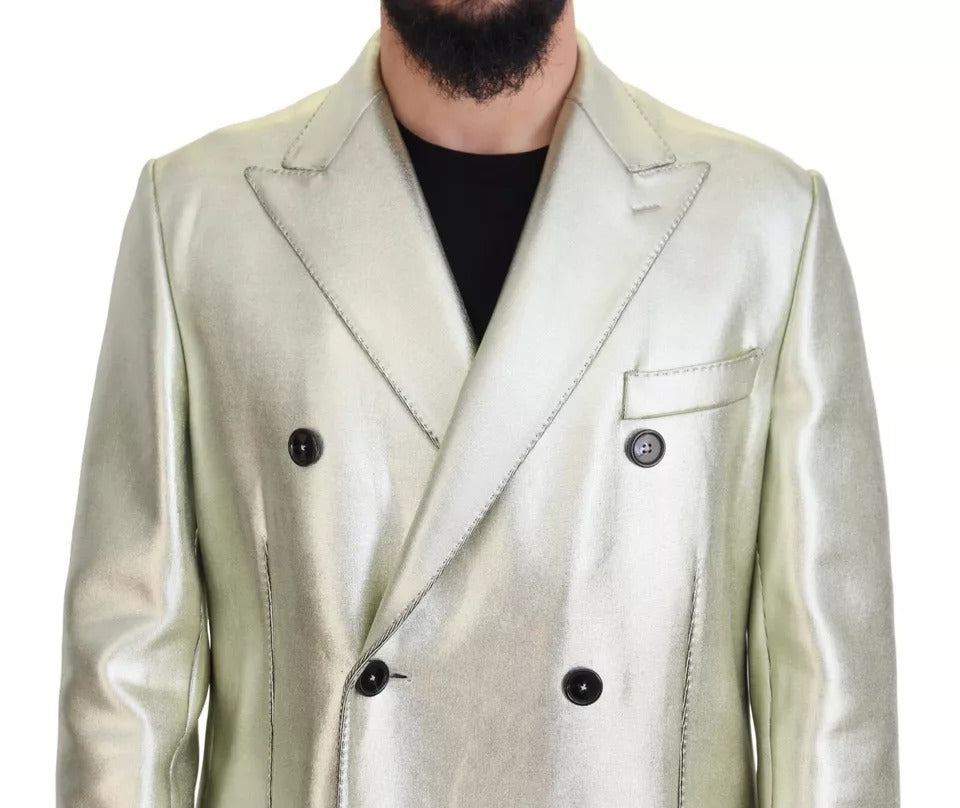 Μπουφάν Dolce &amp; Gabbana Gold Viscose Long Double Breasted Jacket