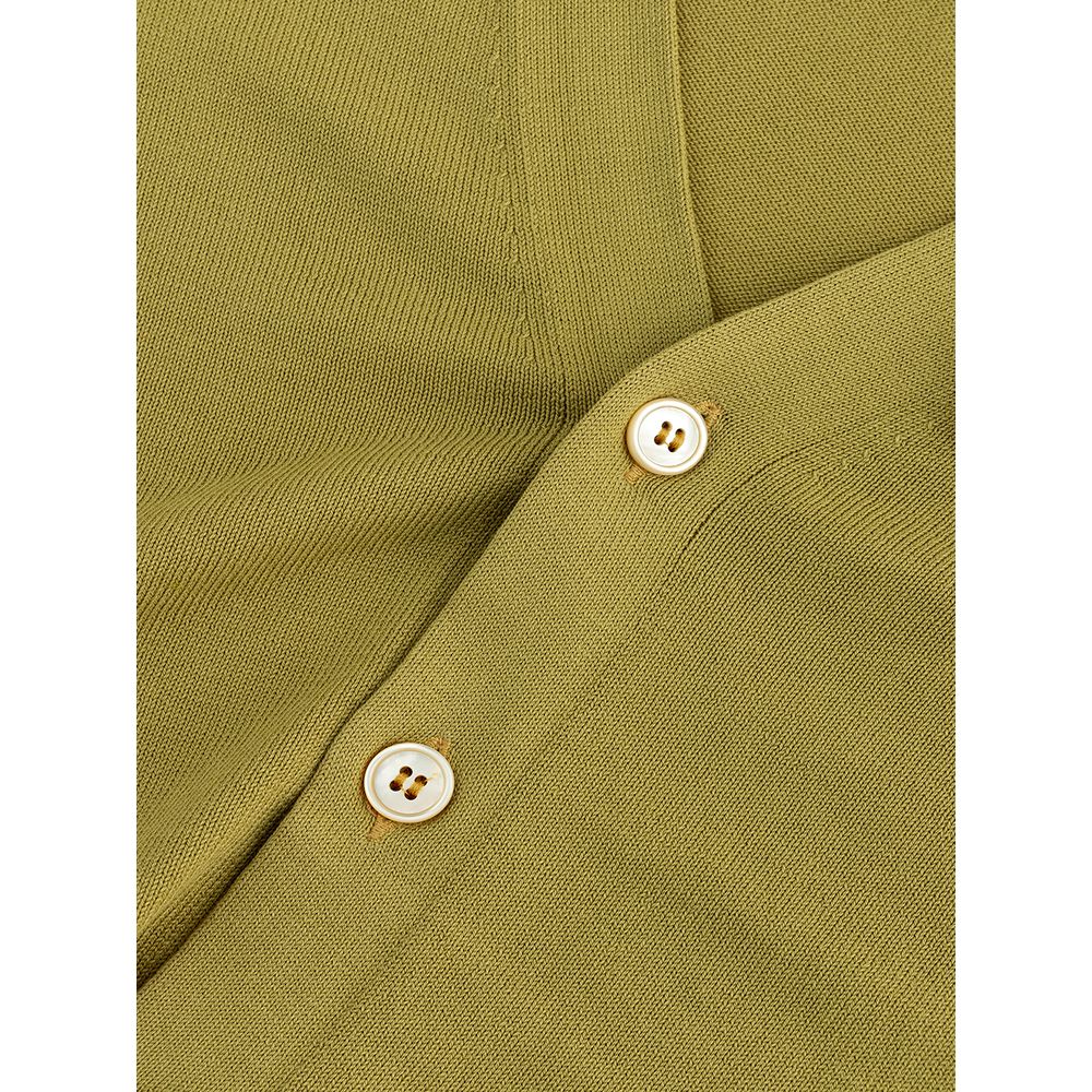 Gran Sasso Italian Wool Cardigan in Vibrant Yellow