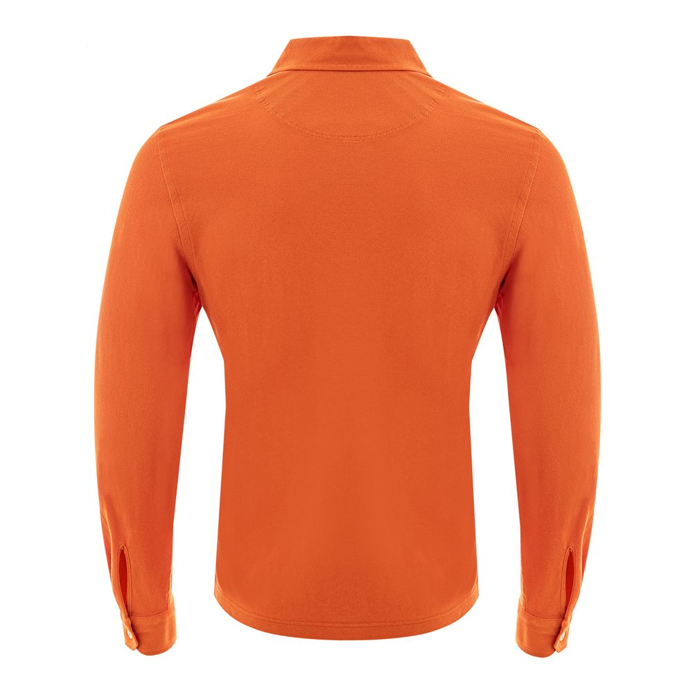 Gran Sasso Elegant Orange Cotton Polo για άνδρες