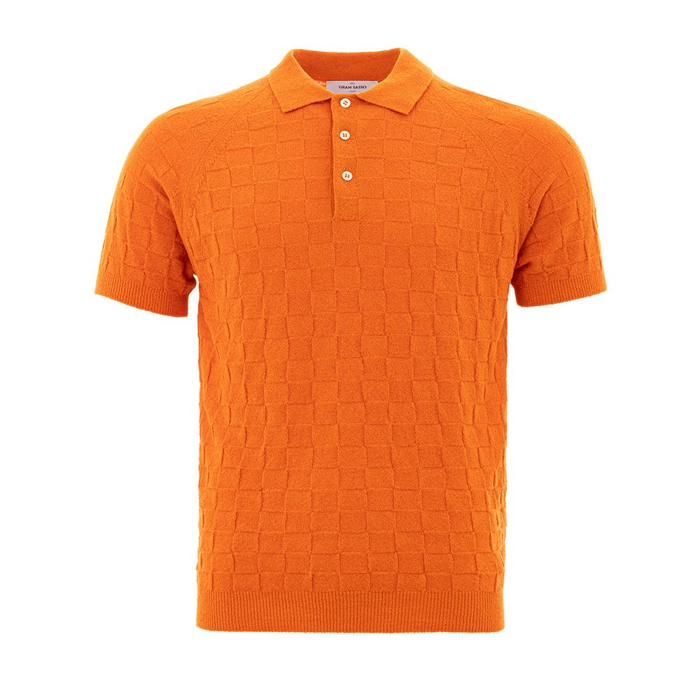 Gran Sasso Chic Orange Cotton Polo για τον Μοντέρνο Κύριο