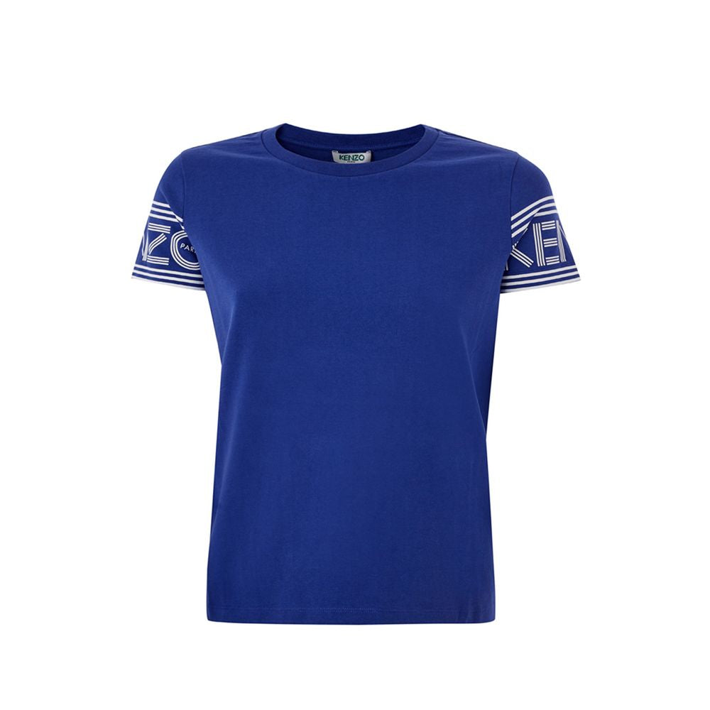 Kenzo Chic Blue Cotton Tee for Stylish Comfort