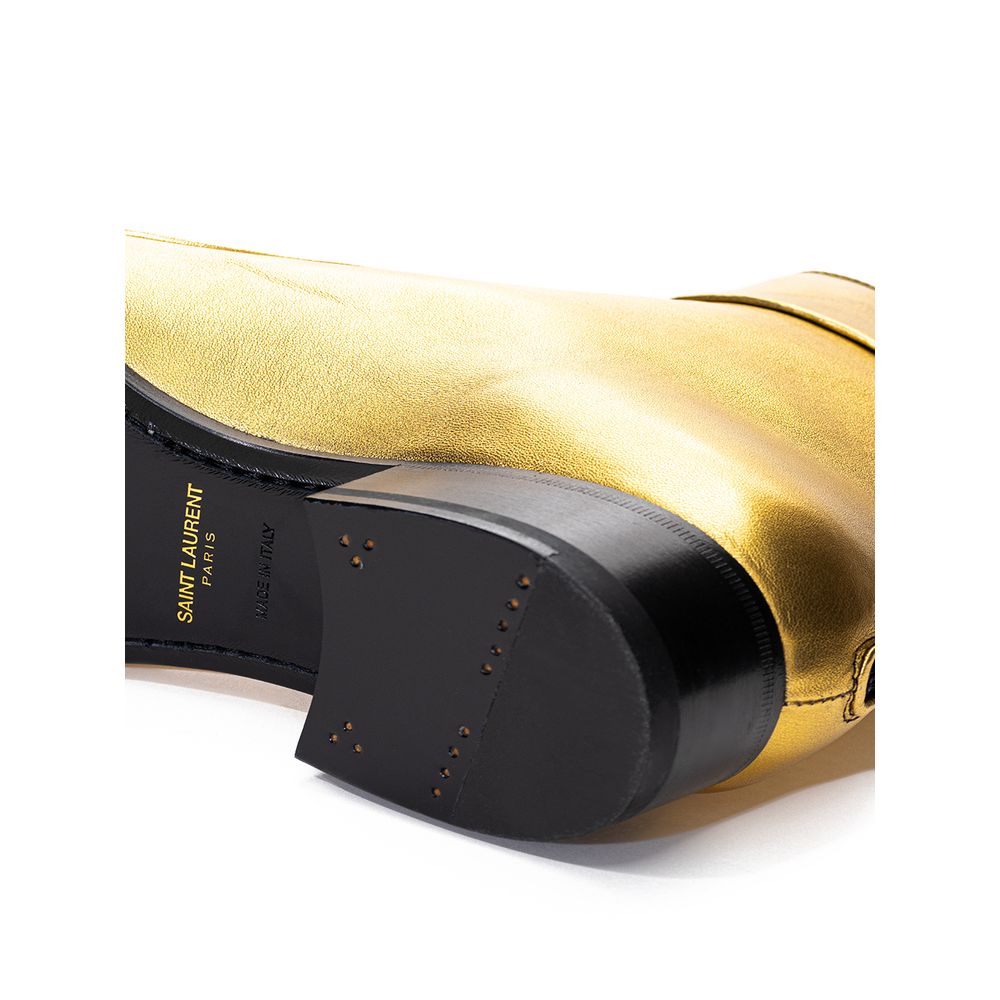 Δερμάτινη μπότα <tc>Saint Laurent</tc> Gold