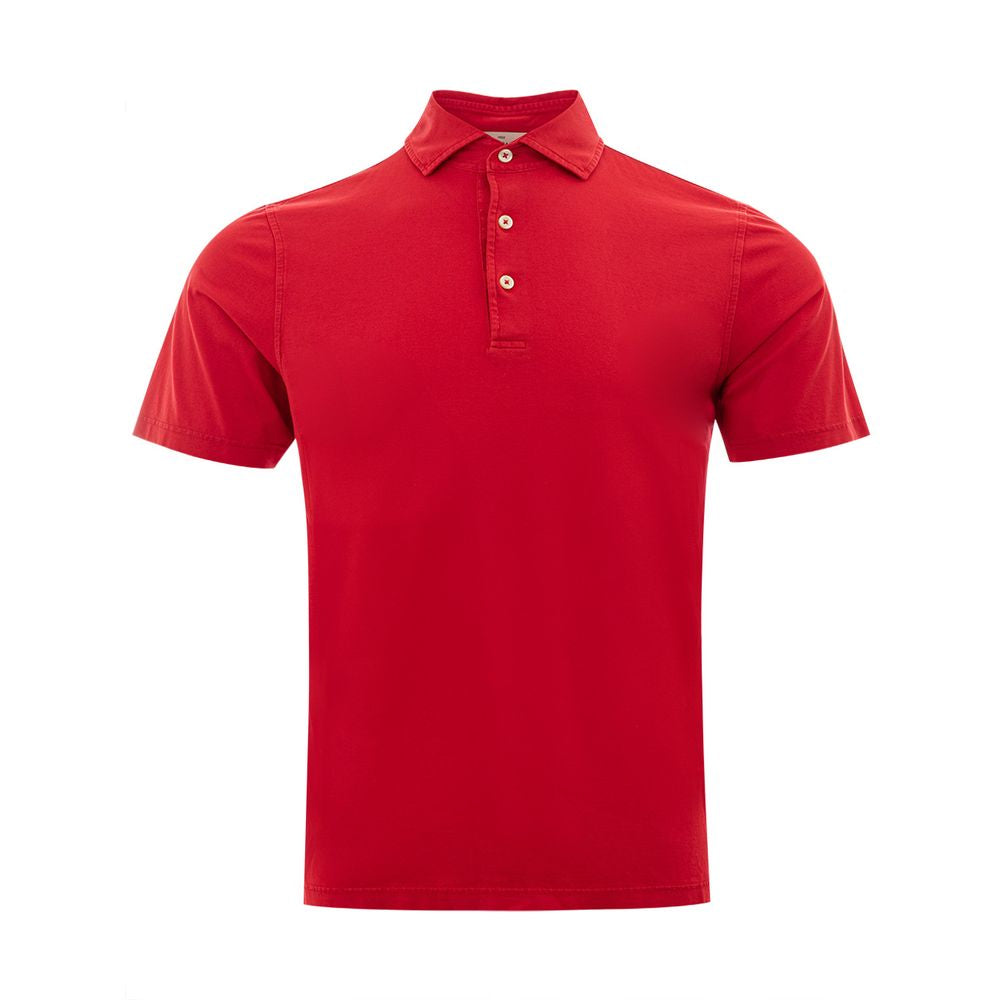 Gran Sasso Elegant Cotton Polo σε Ravishing Red